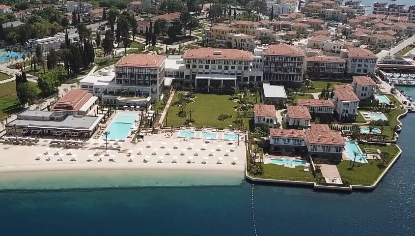 Pogled iz vazduha na hotel One and Only Portonovi