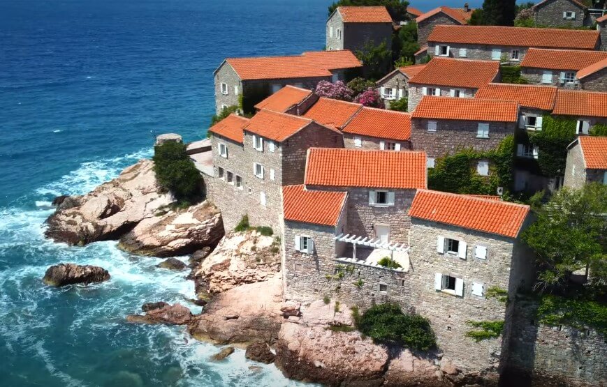 Ostrvo Sveti Stefan, iz ptičje perspektive